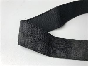 Blød elastik - sort med motiver, 27 mm